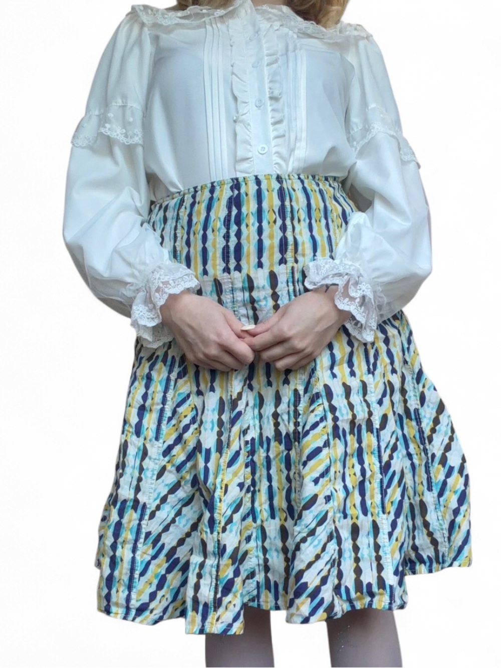 Read desc. Whimsical y2k Fairycore patterned mermaid skirt.